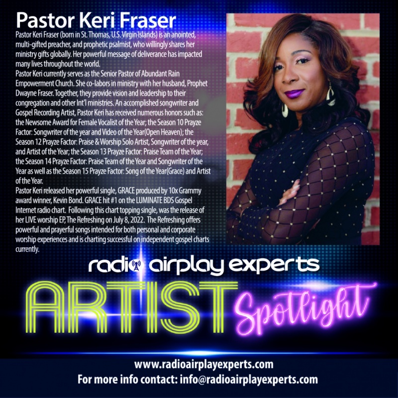 Image: ARTIST SPOTLIGHT   -  PASTOR KERI FRASER 