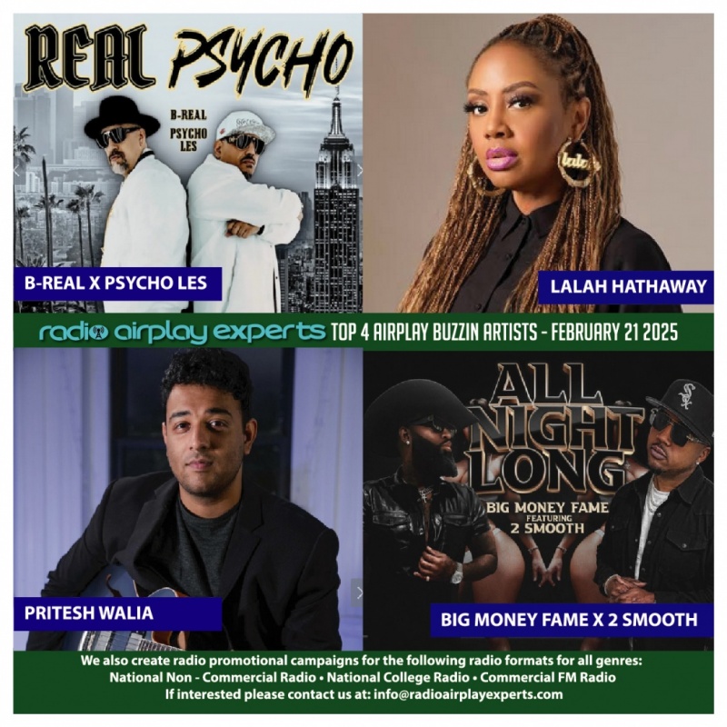 Image: TOP 4 AIRPLAY BUZZIN ARTISTS