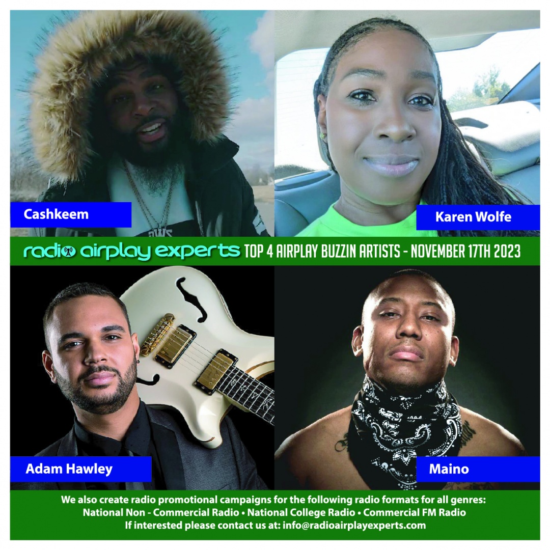 Image: TOP 4 AIRPLAY BUZZIN ARTIST - NOV 17TH 2023