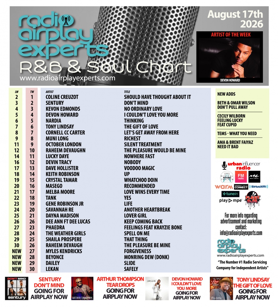 Image: R&B and Soul August 17th 2026