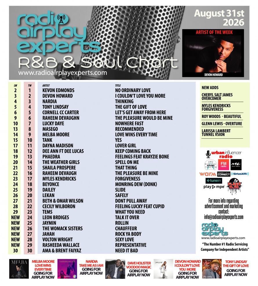Image: R&B and Soul August 31st 2026